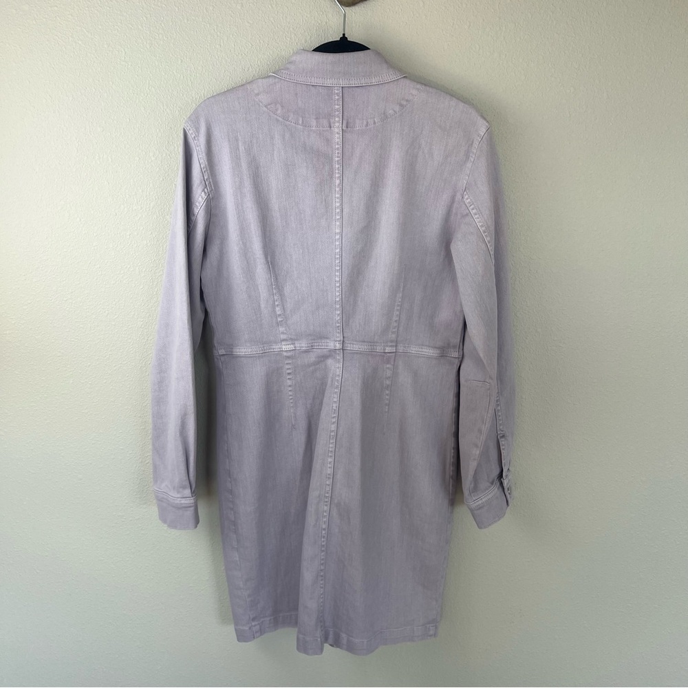 NWOT SAMSOE SAMSOE Bertha Denim Shirt Dress Lilac Purple Casual Women’s Large - Picture 12 of 14